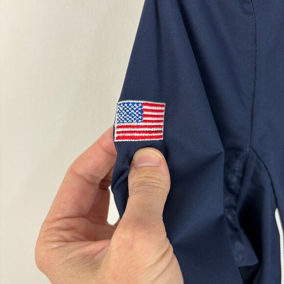 Sunice NEW Onassis Zephal Jacket Blue midnight embossed golf outdoor waterproof - Picture 9 of 15